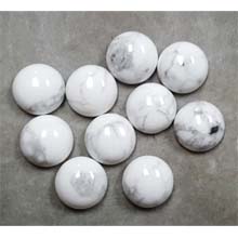12MM ROUND CABOCHON HOWLITE(10PCS/BAG)